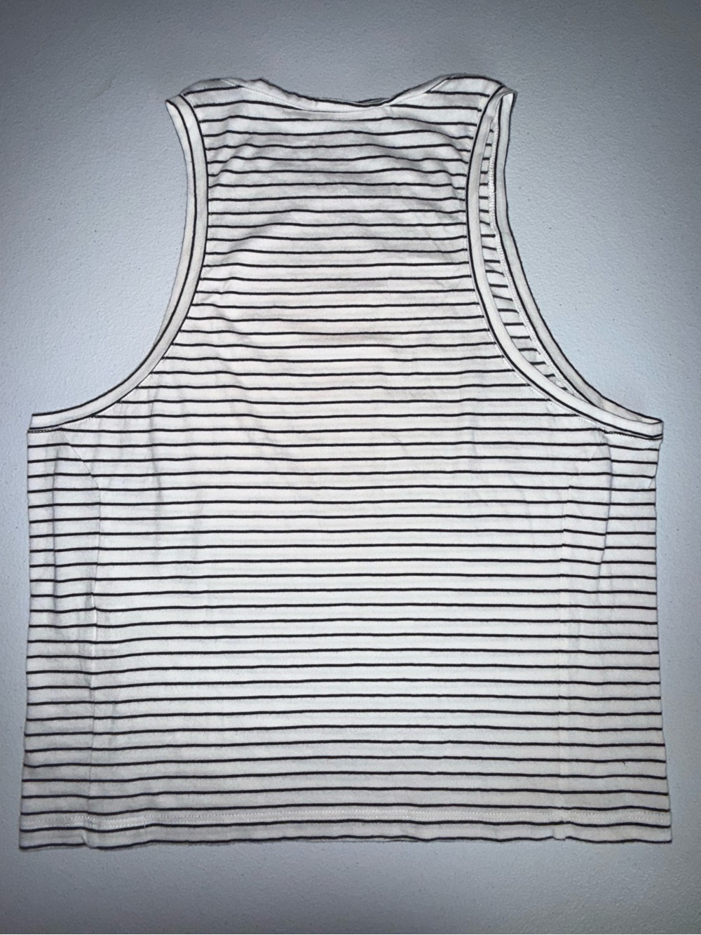 FRAME Le High Racerback Tank Top XS Striped Organic Pima Cotton Cottagecore - Picture 3 of 6